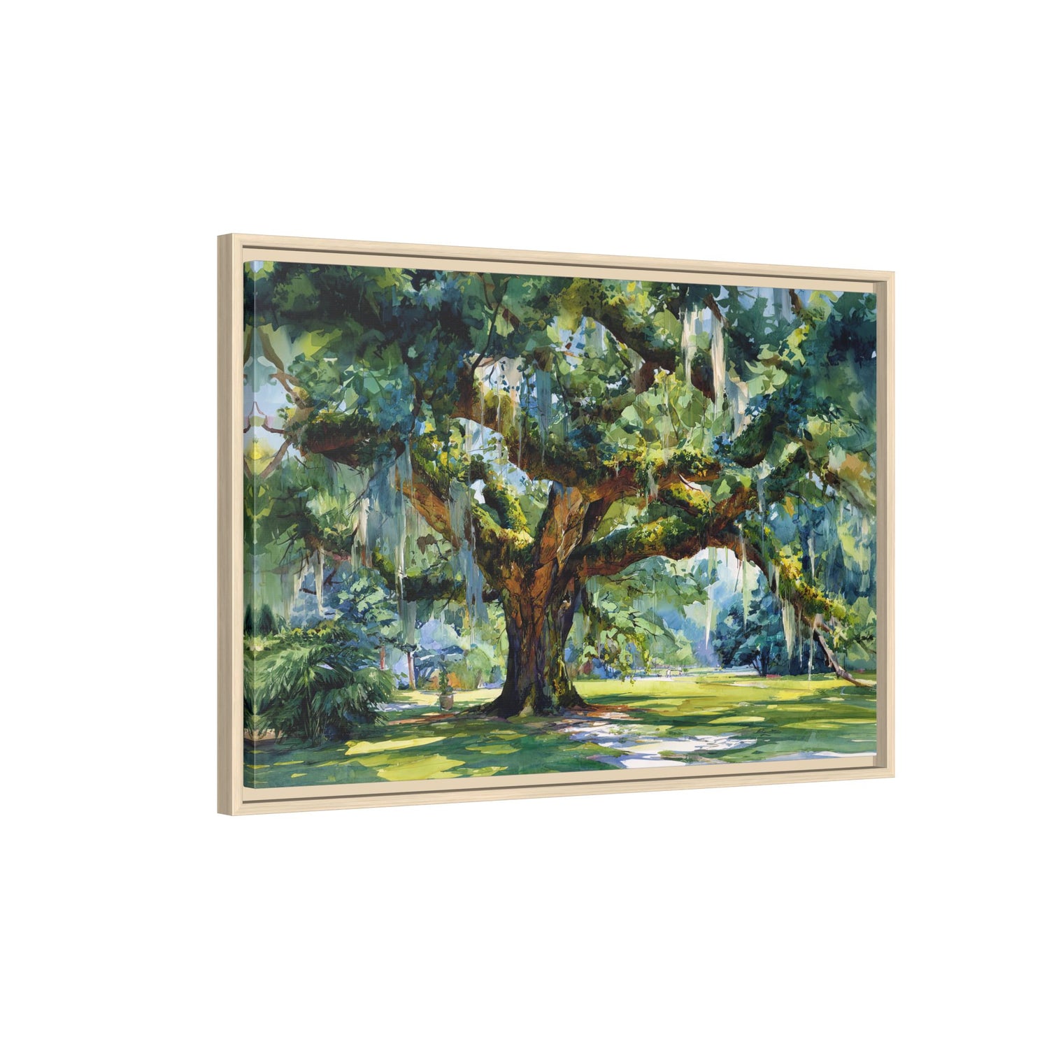 Framed Canvas - Whispering Southern Live Oak