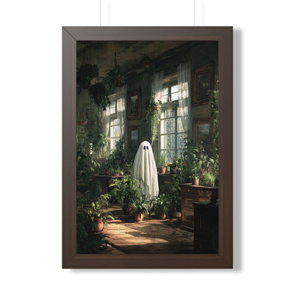 Framed Paper Print - Ghost Among Houseplants