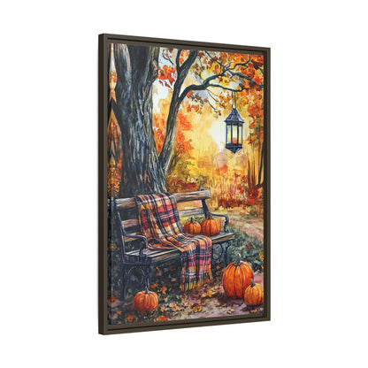 Framed Canvas - Golden Pause in Fall