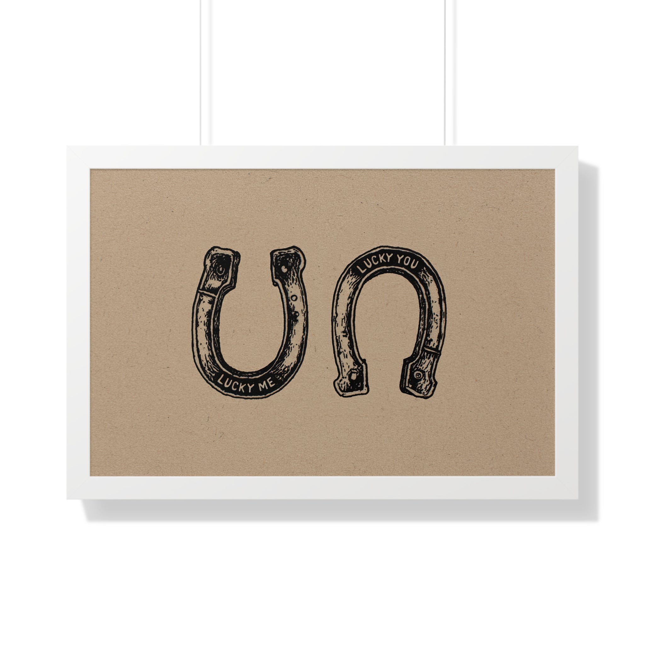 Framed Paper Print - Lucky Me Lucky You Horseshoes