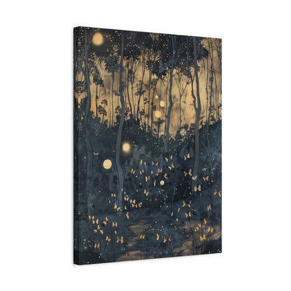 1.25" Matte Canvas - Golden Firefly Nightscape