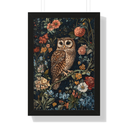 Framed Paper Print - Guardian of the Floral Night