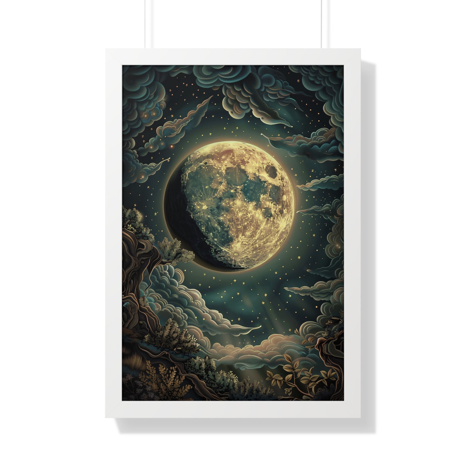 Framed Paper Print - Waxing Gibbous Dreamscape