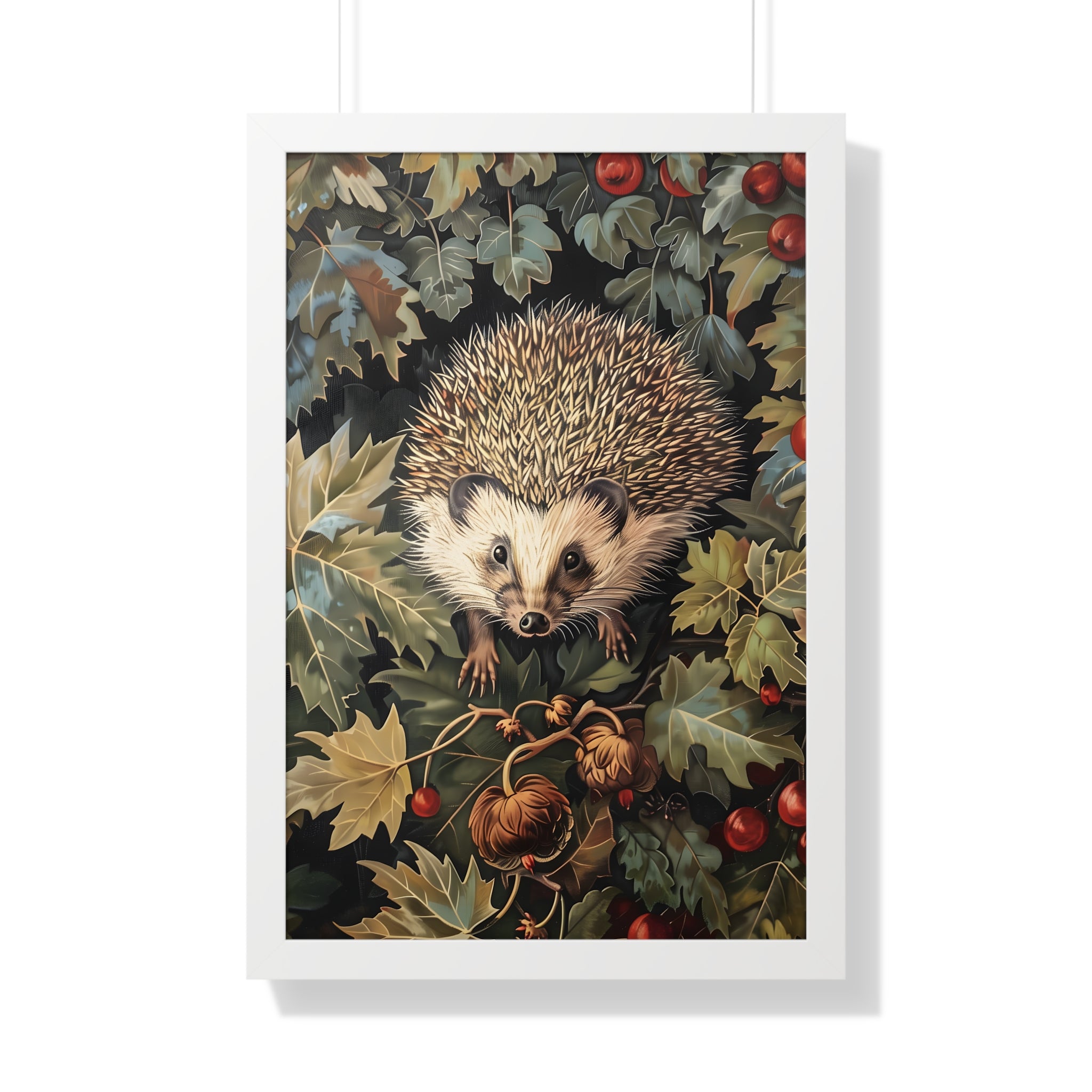 Framed Paper Print - Woodland Hedgehog Hideaway