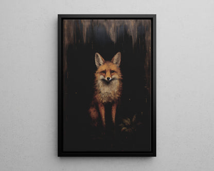 Framed Canvas - Mystical Fox Gaze