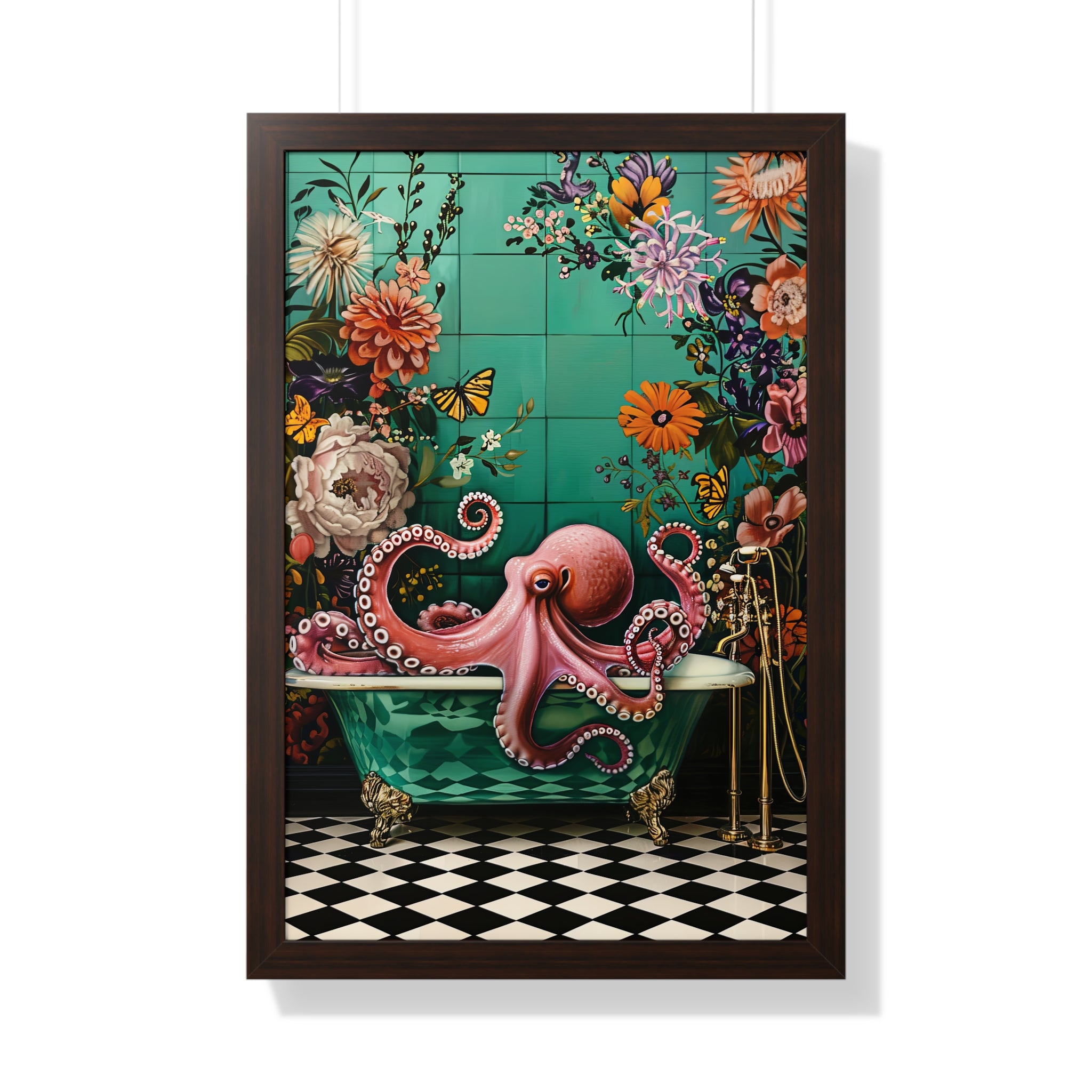 Framed Paper Print - Octopus Bath Royale