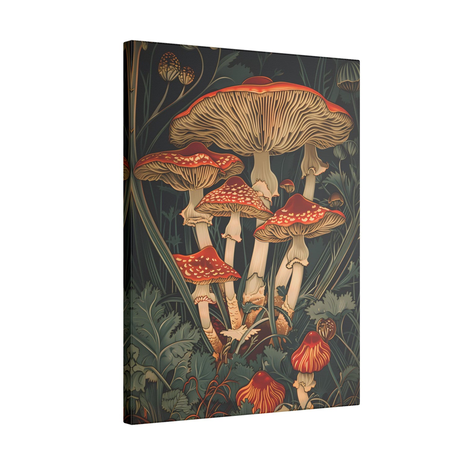 .75" Matte Canvas - Woodland Mushrooms Revival