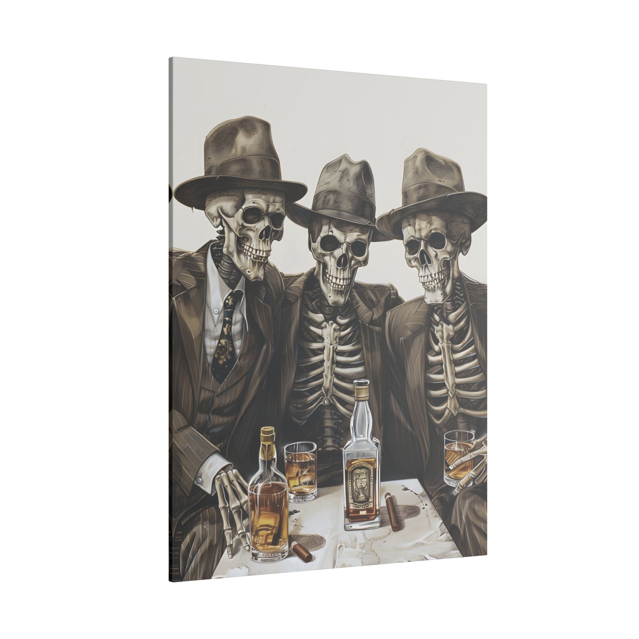 .75" Matte Canvas - Skeleton Whiskey Gentlemen