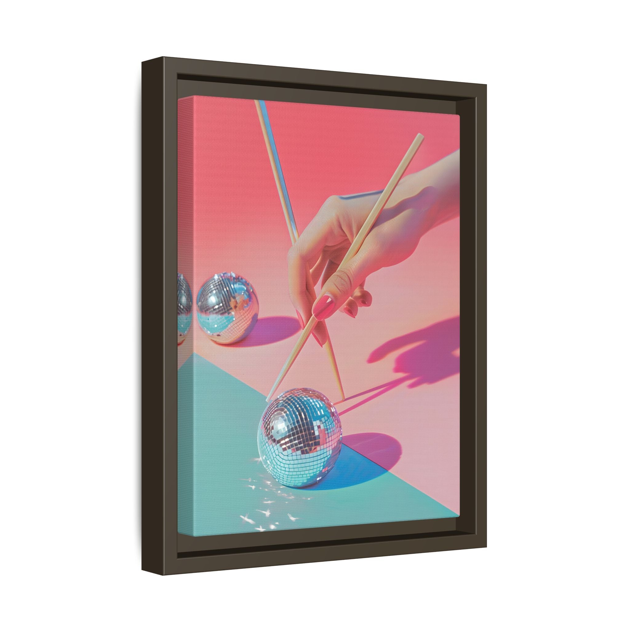 Framed Canvas - Disco Chopsticks Delight