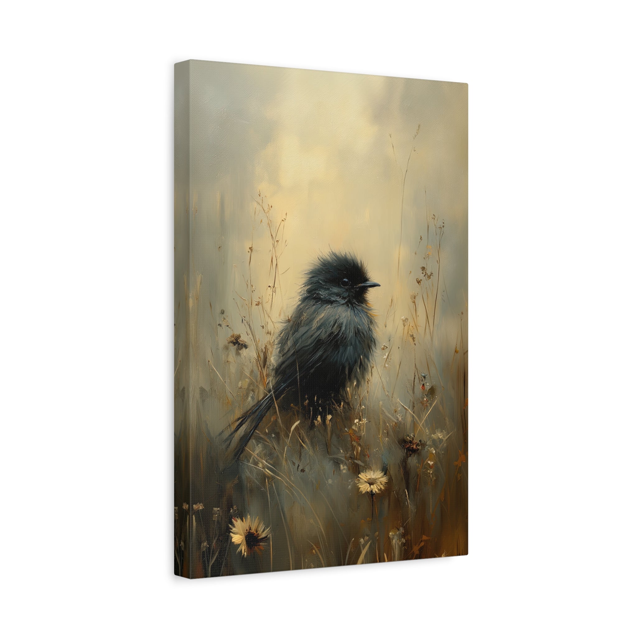 1.25" Matte Canvas - Golden Meadow Bird