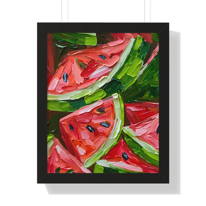 Framed Paper Print - Juicy Watermelon Slices