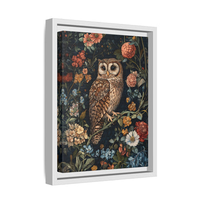 Framed Canvas - Guardian of the Floral Night