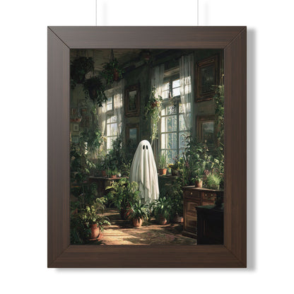 Framed Paper Print - Ghost Among Houseplants