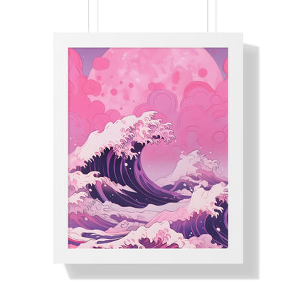 Framed Paper Print - Pink Moon Tide