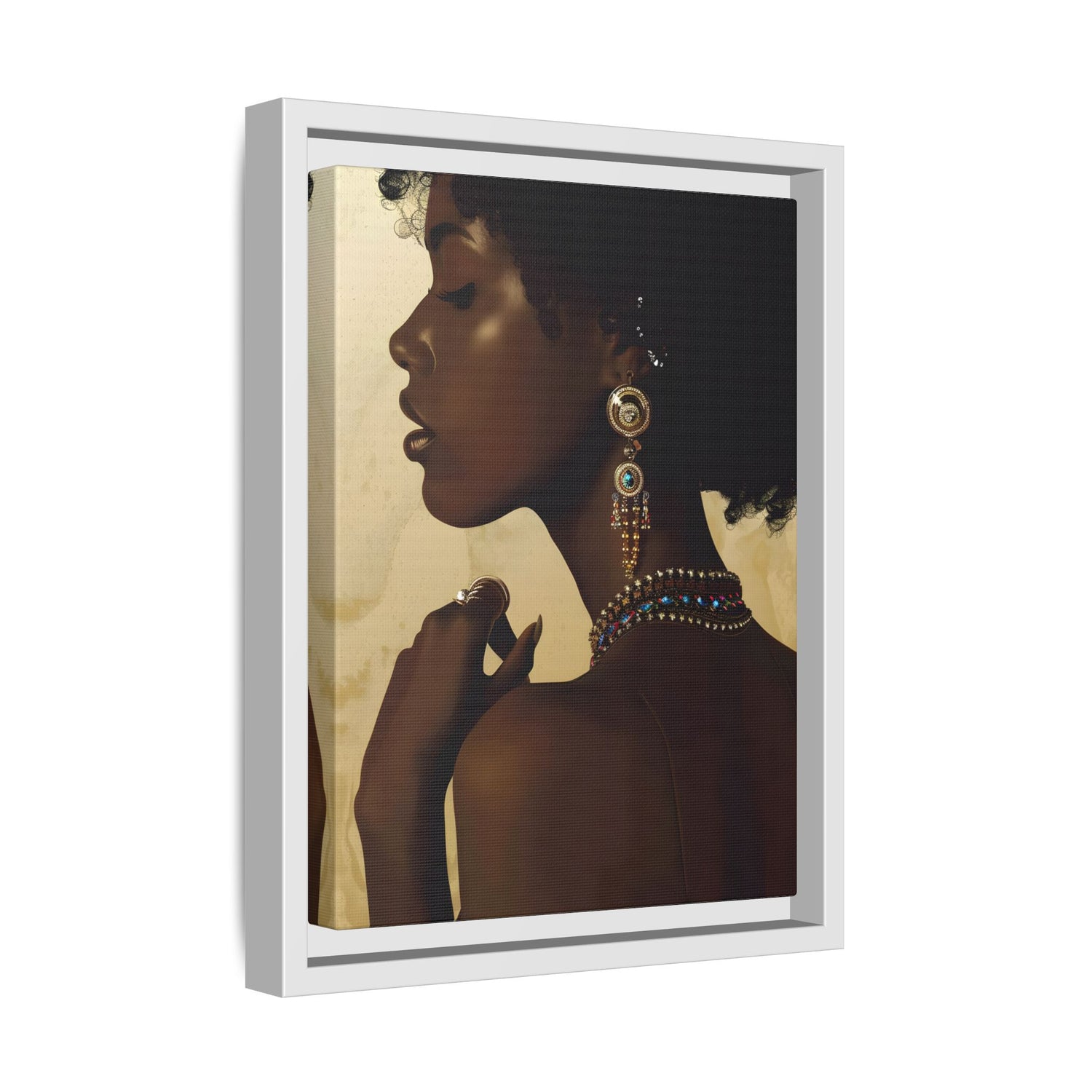 Framed Canvas - Regal Jewel Toned Muse