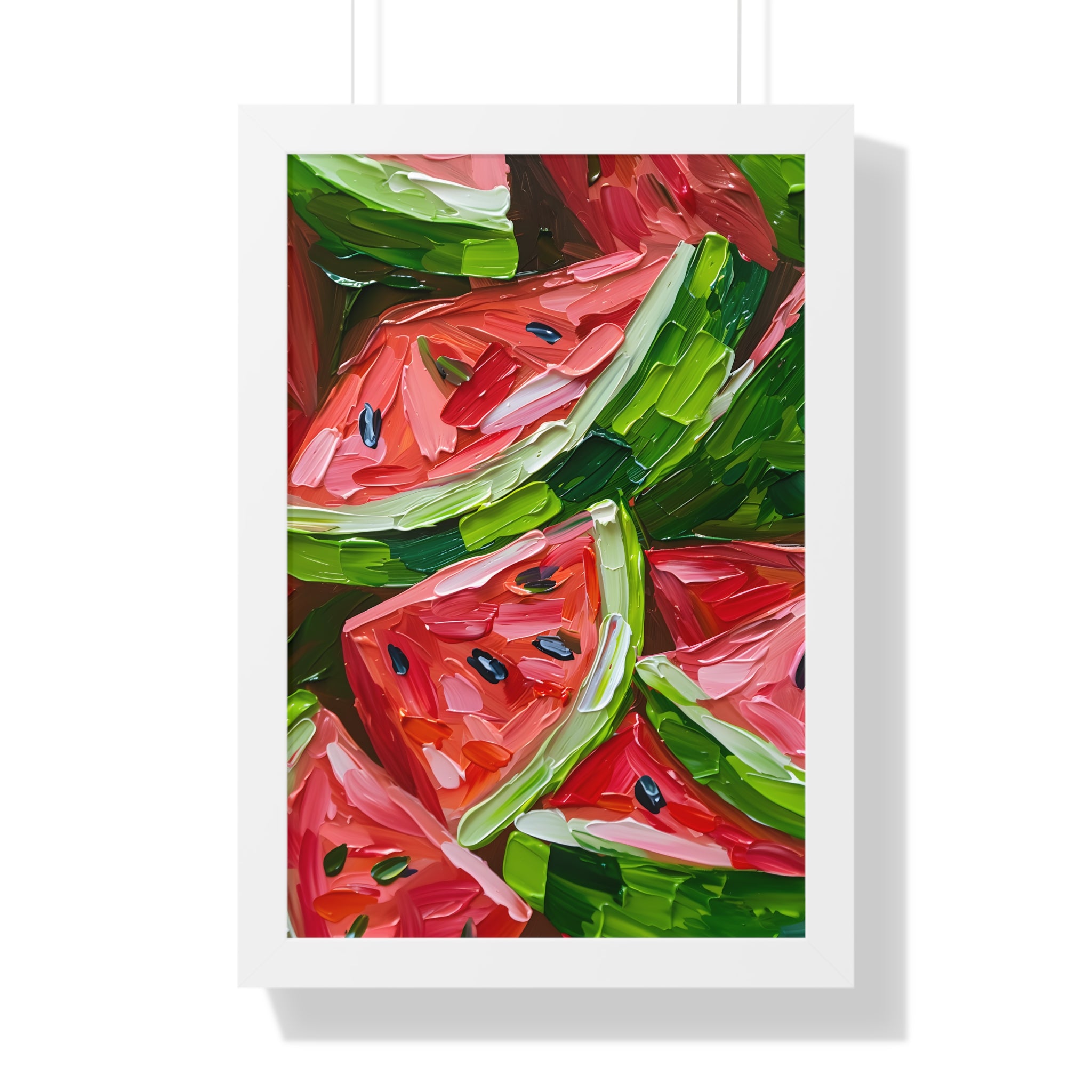 Framed Paper Print - Juicy Watermelon Slices