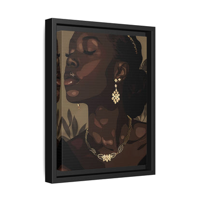 Framed Canvas - Golden Melanin Muse