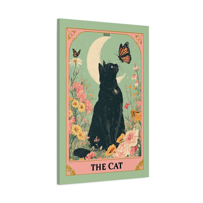 1.25" Matte Canvas - Moonlight Familiar Tarot Cat
