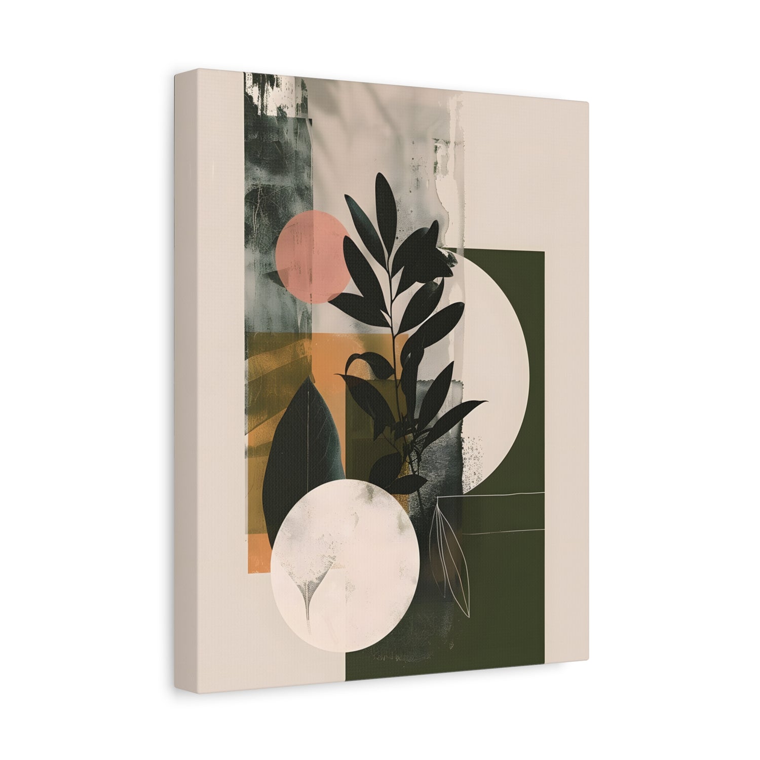 1.25" Matte Canvas - Earthy Geometric Botanicals