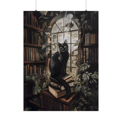 Book Hoarder Feline Gaze