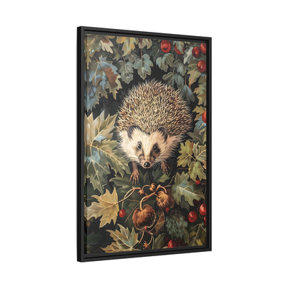Framed Canvas - Woodland Hedgehog Hideaway