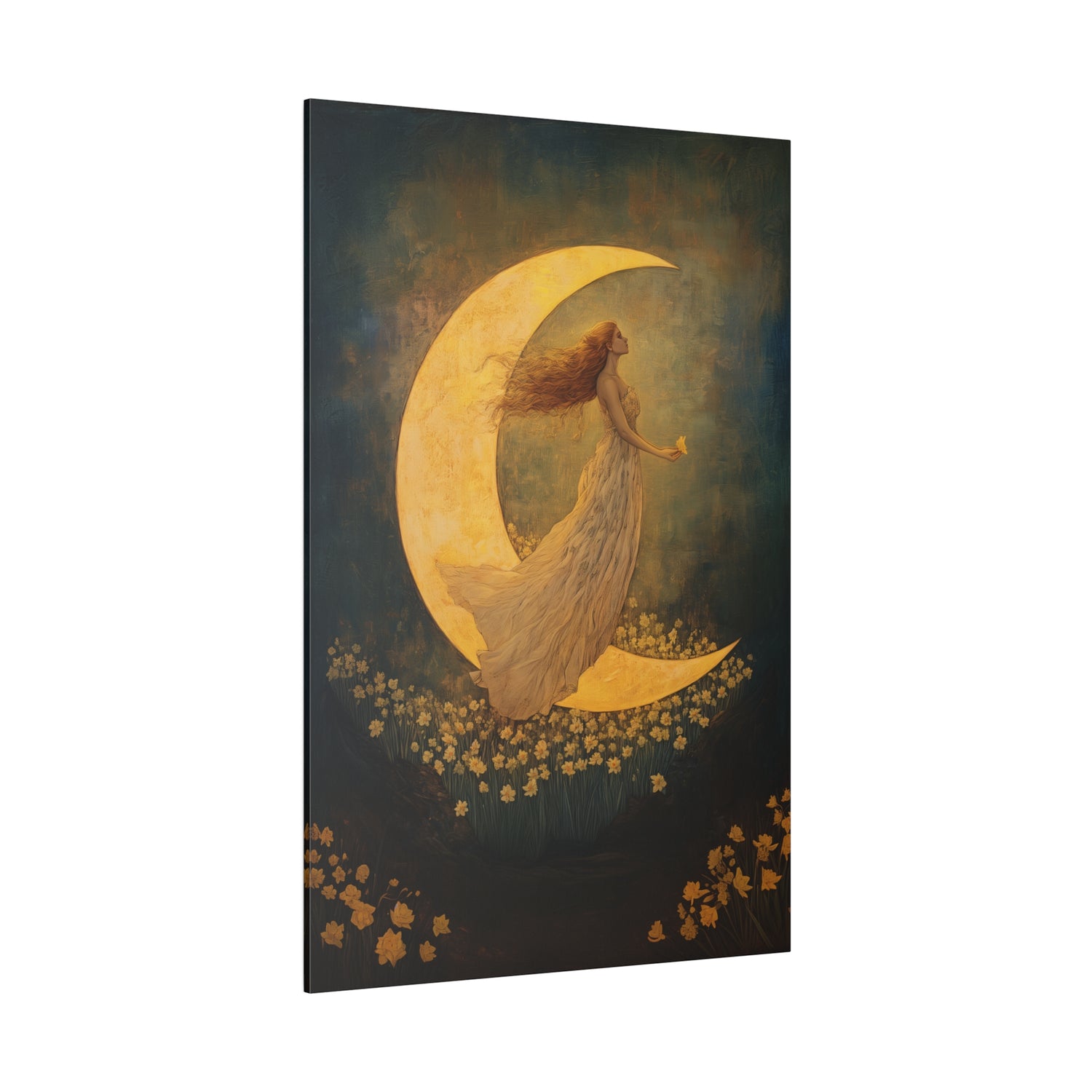 .75" Matte Canvas - Moonlit Dreamer with Daffodils