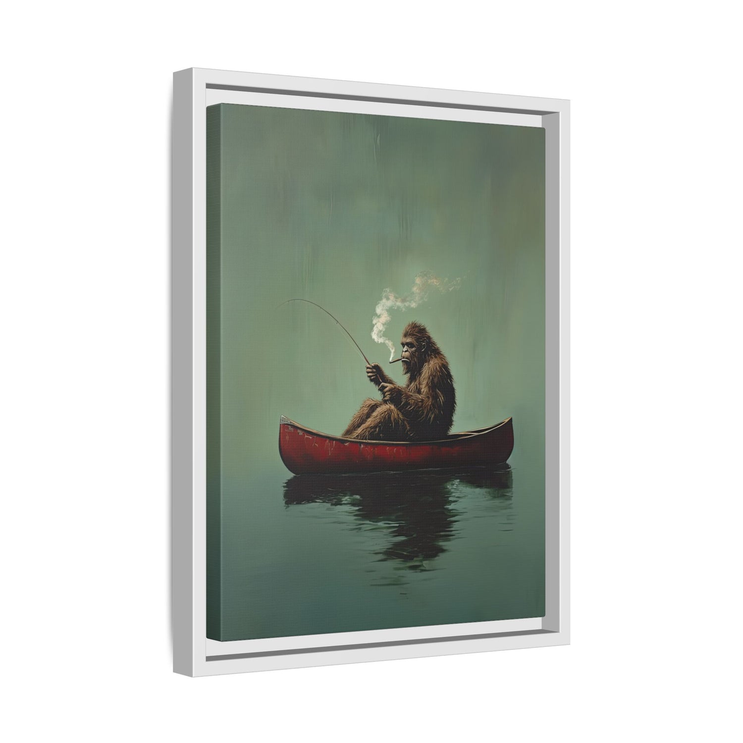 Framed Canvas - Bigfoot Canoe Adventure