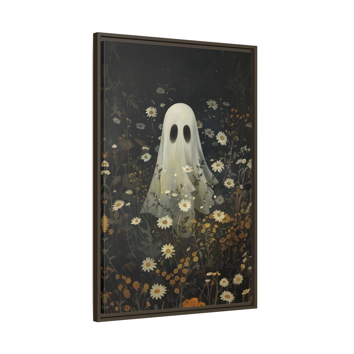 Framed Canvas - Daisy Meadow Ghost