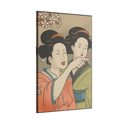 .75" Matte Canvas - Japanese Woman Yells at Cat