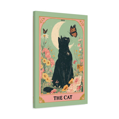1.25" Matte Canvas - Moonlight Familiar Tarot Cat