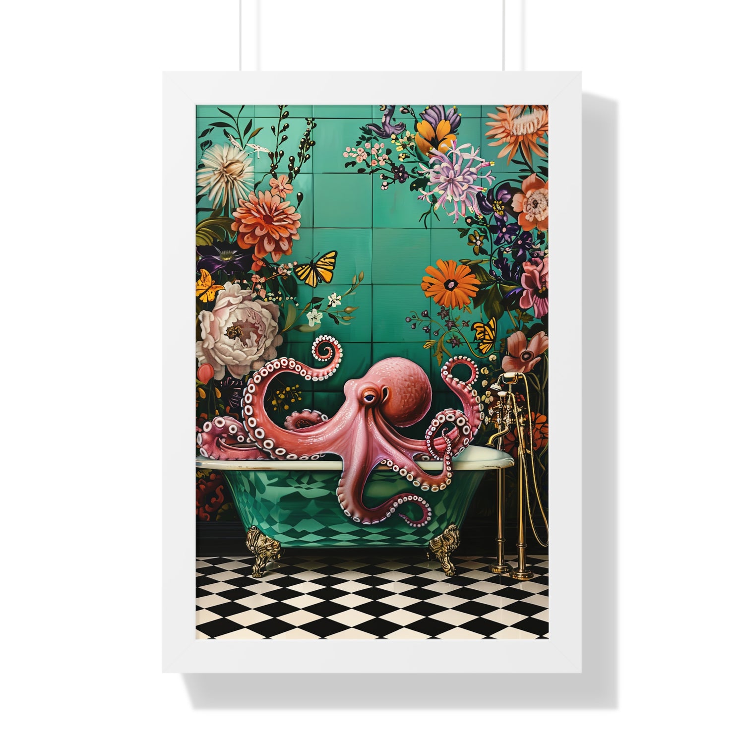 Framed Paper Print - Octopus Bath Royale