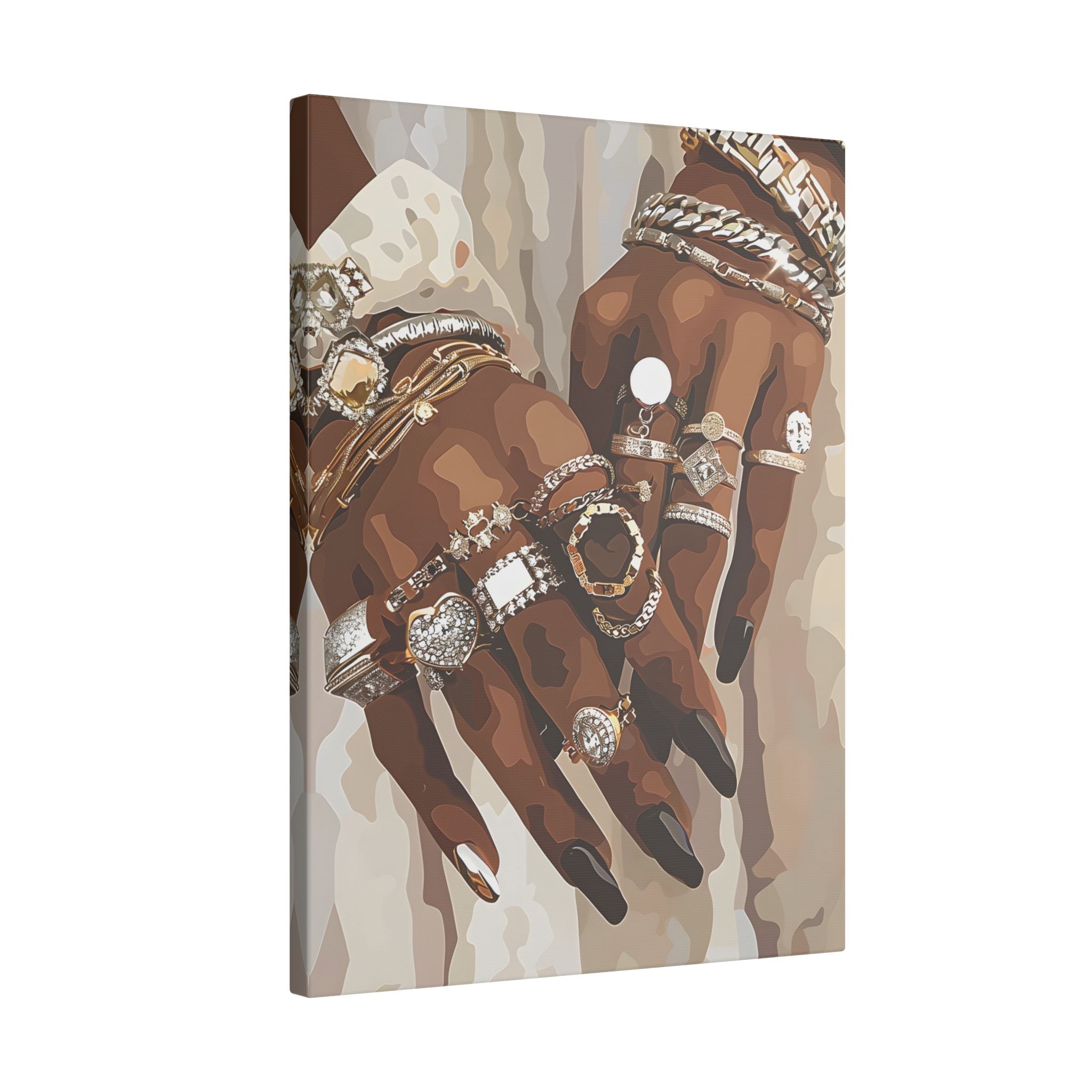 .75" Matte Canvas - Layered Luxe Jewelry Hands