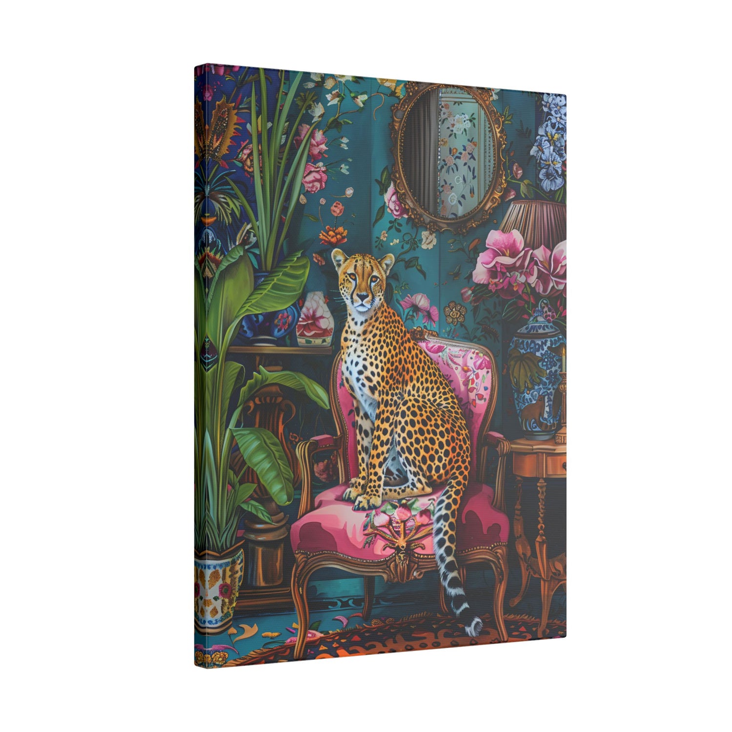 .75" Matte Canvas - Regal Cheetah Reverie