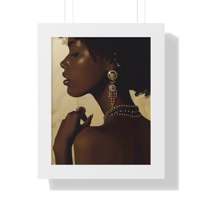 Framed Paper Print - Regal Jewel Toned Muse