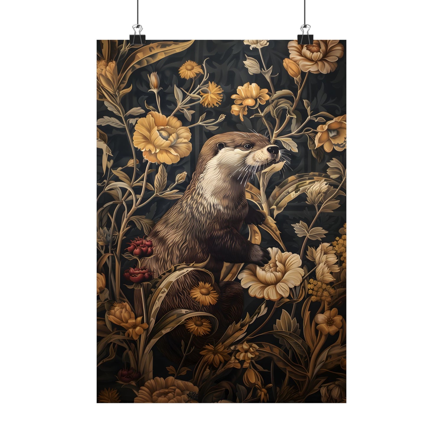 Otter in Floral Paradise