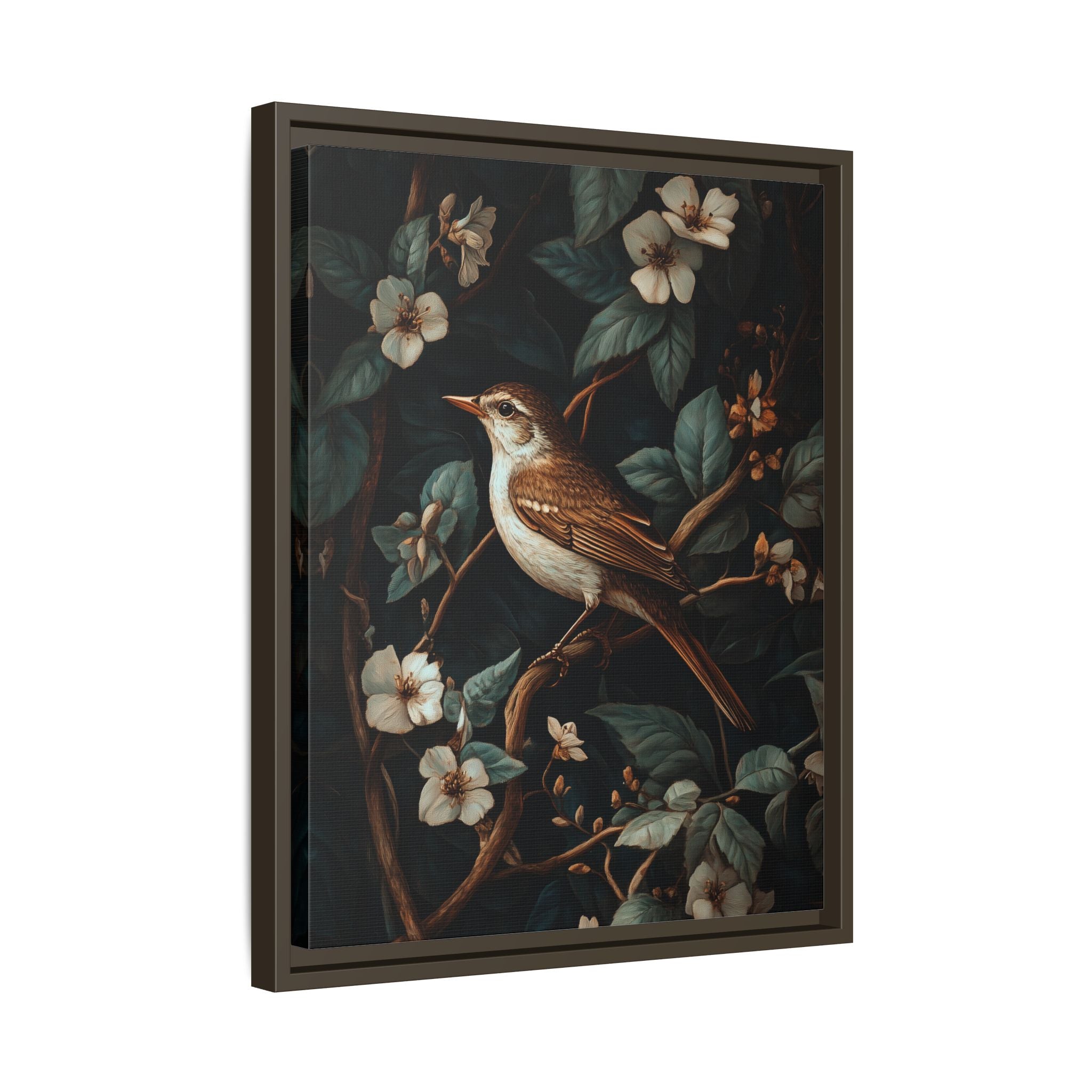 Framed Canvas - Serenade Among Blossoms