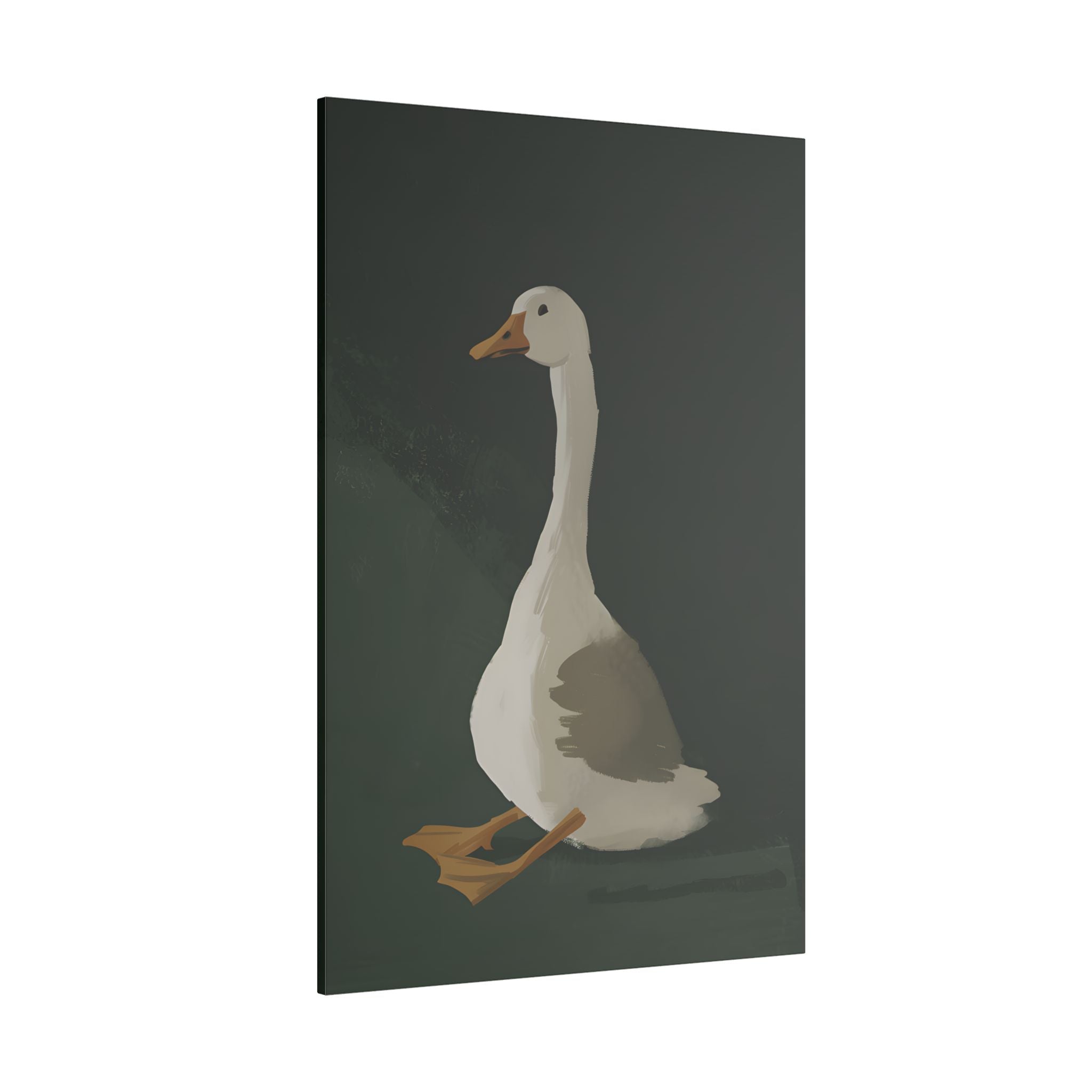 .75" Matte Canvas - Sitting Goose in Spotlight