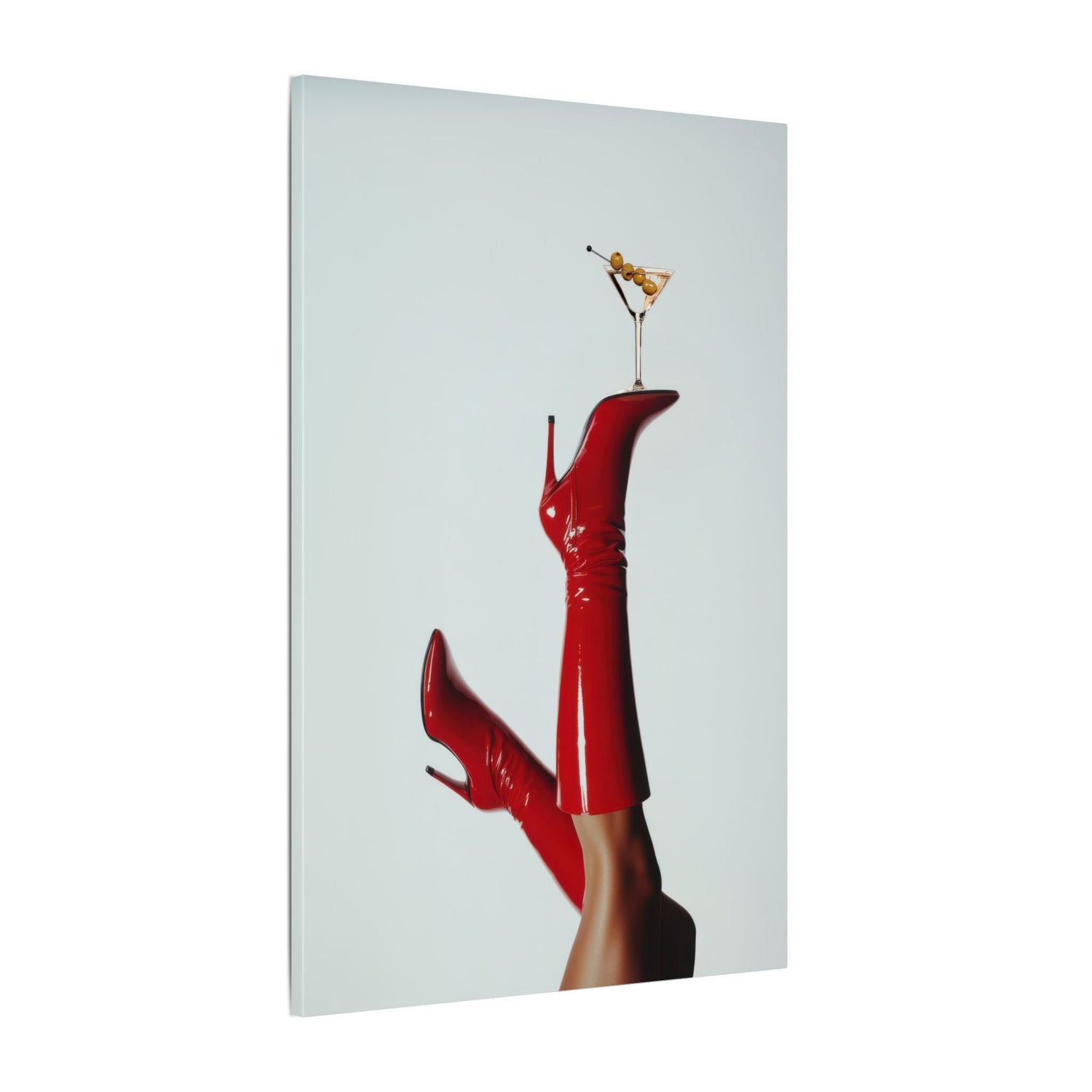 .75" Matte Canvas - Cocktails &amp; Red Stilettos
