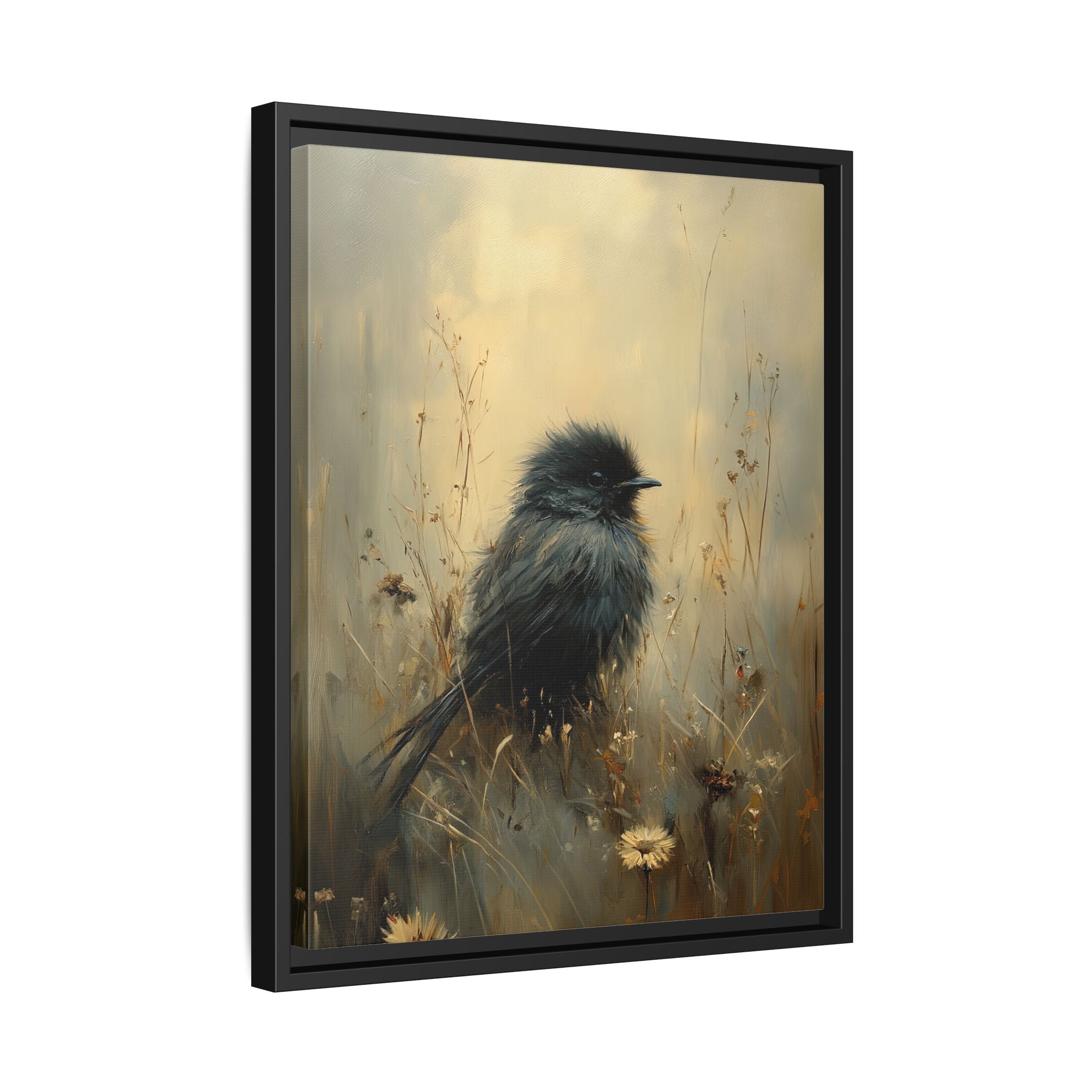 Framed Canvas - Golden Meadow Bird