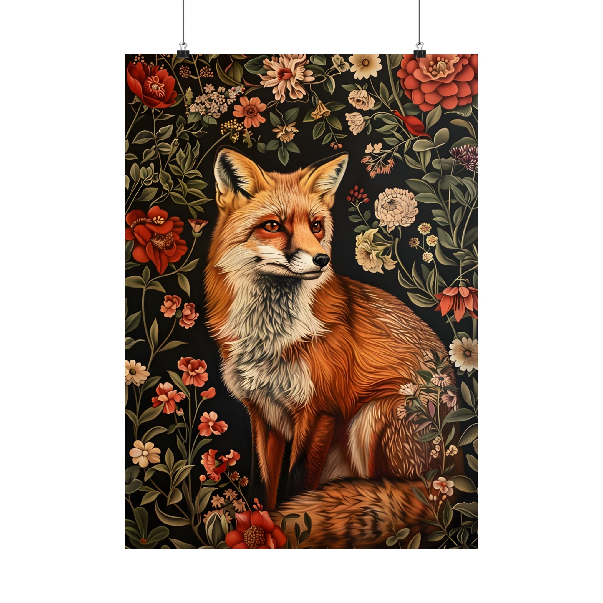 Fox Amongst Floral Whimsy