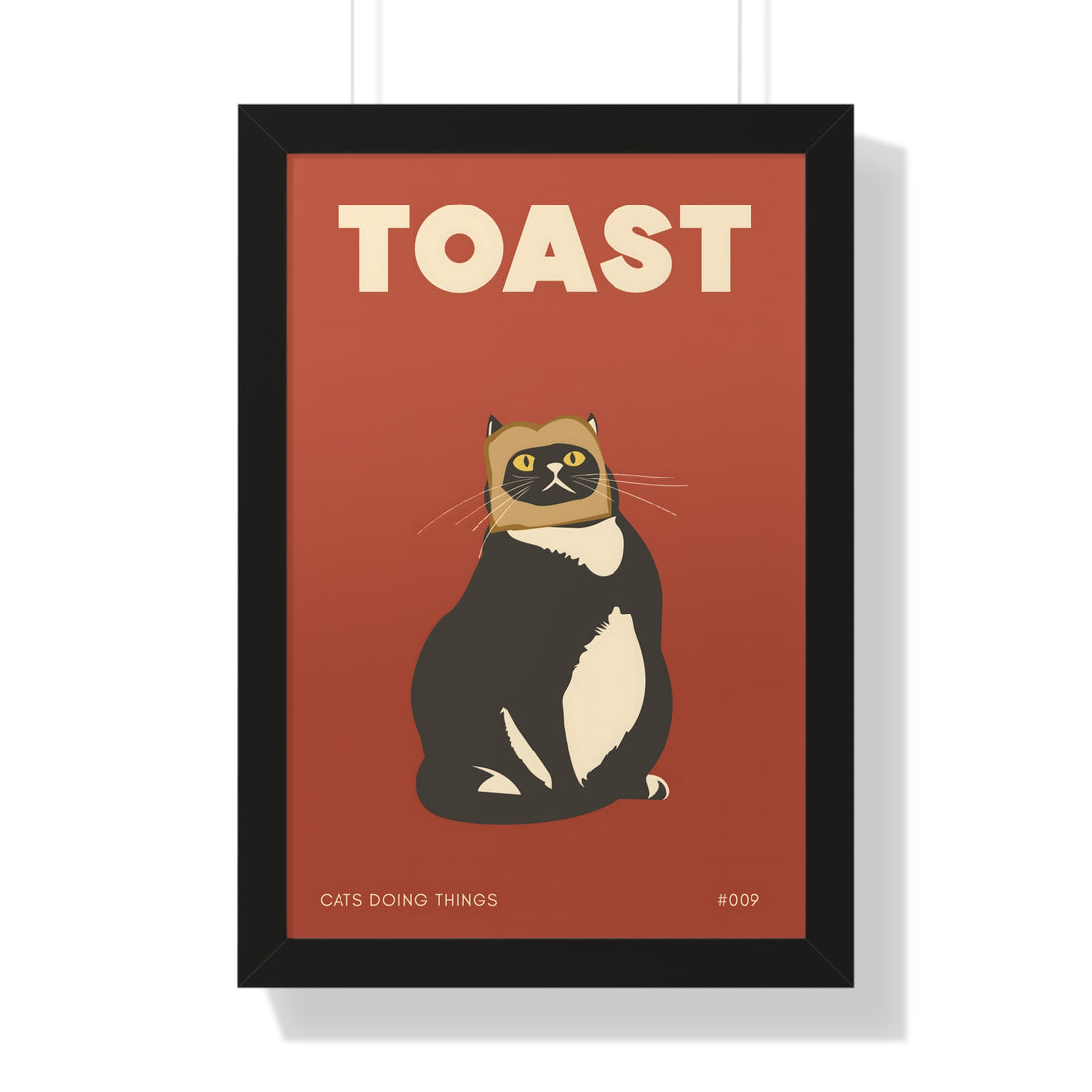 Framed Paper Print - Toasted Feline Fancy