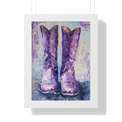 Framed Paper Print - Violet Cowgirl Spirit