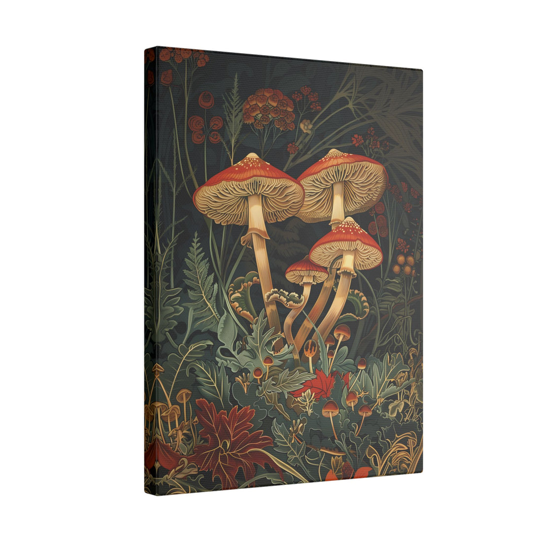 .75" Matte Canvas - Elegant Mushroom Reverie