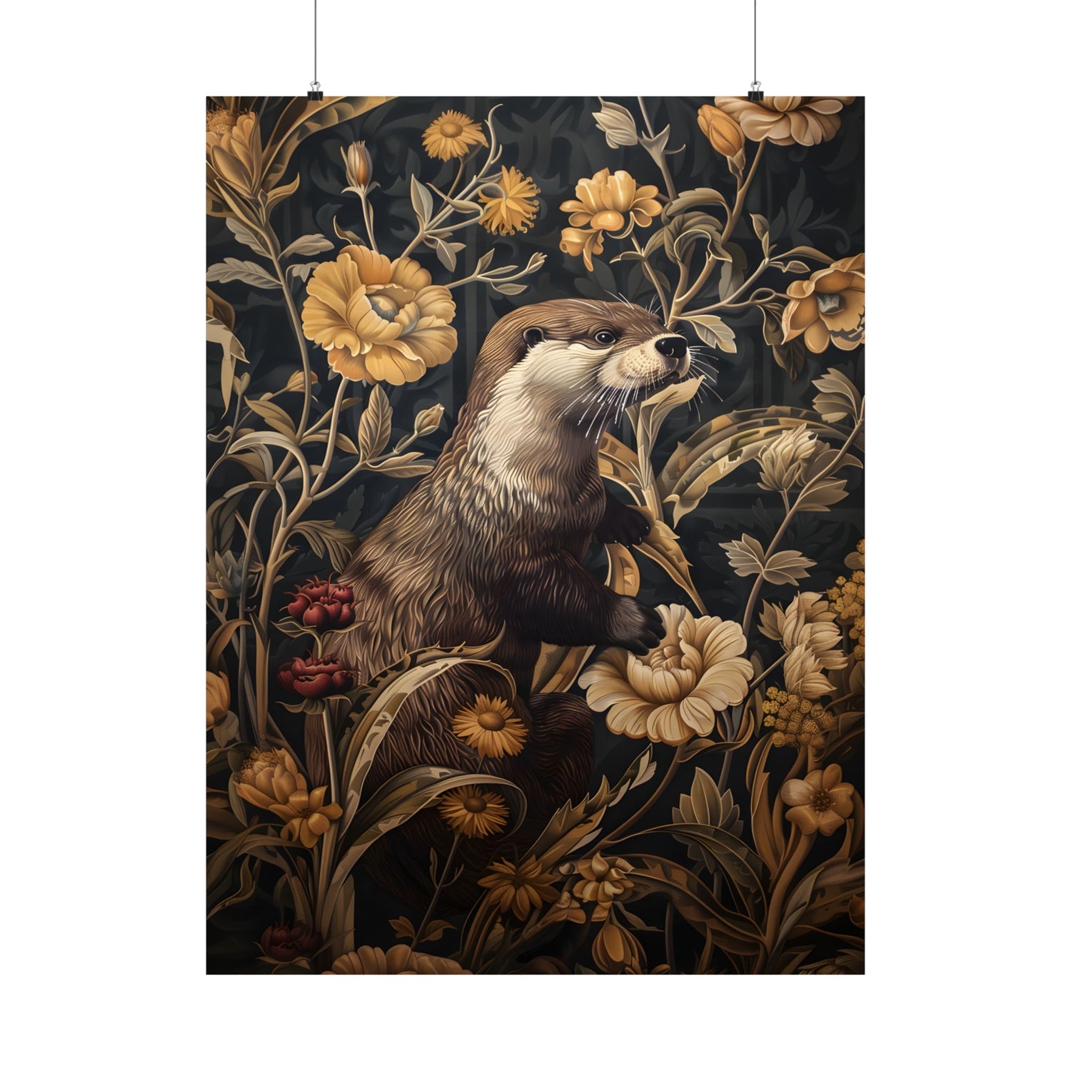 Otter in Floral Paradise