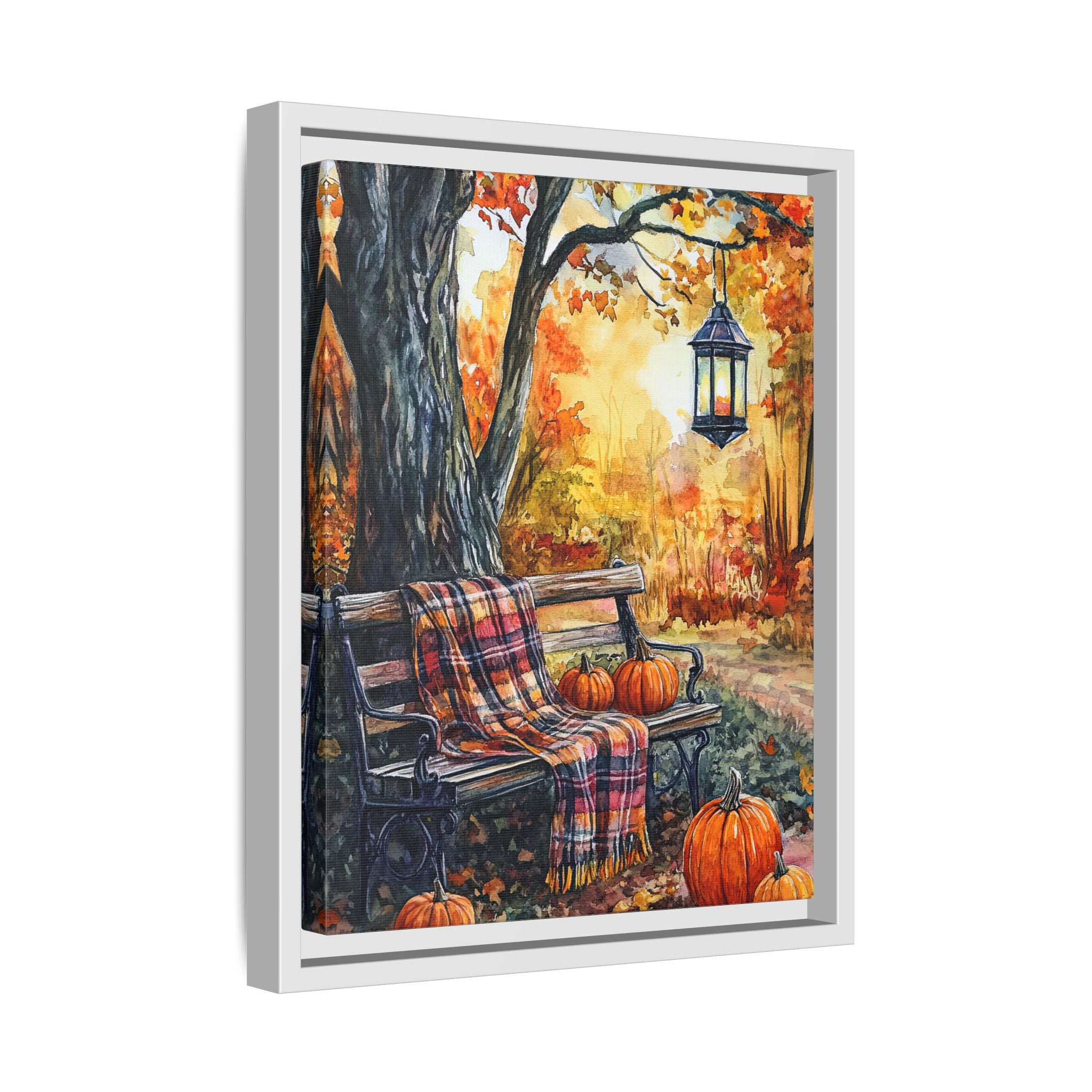 Framed Canvas - Golden Pause in Fall