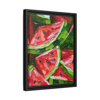 Framed Canvas - Juicy Watermelon Slices