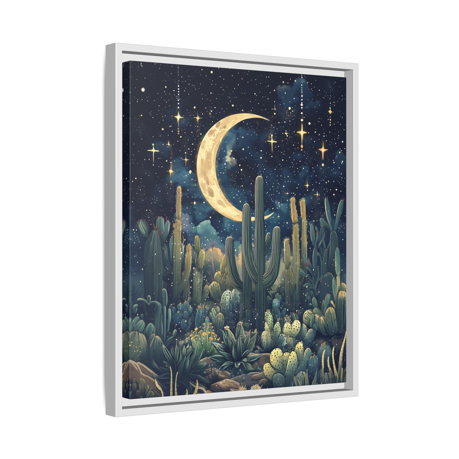 Framed Canvas - Dreamy Desert Night