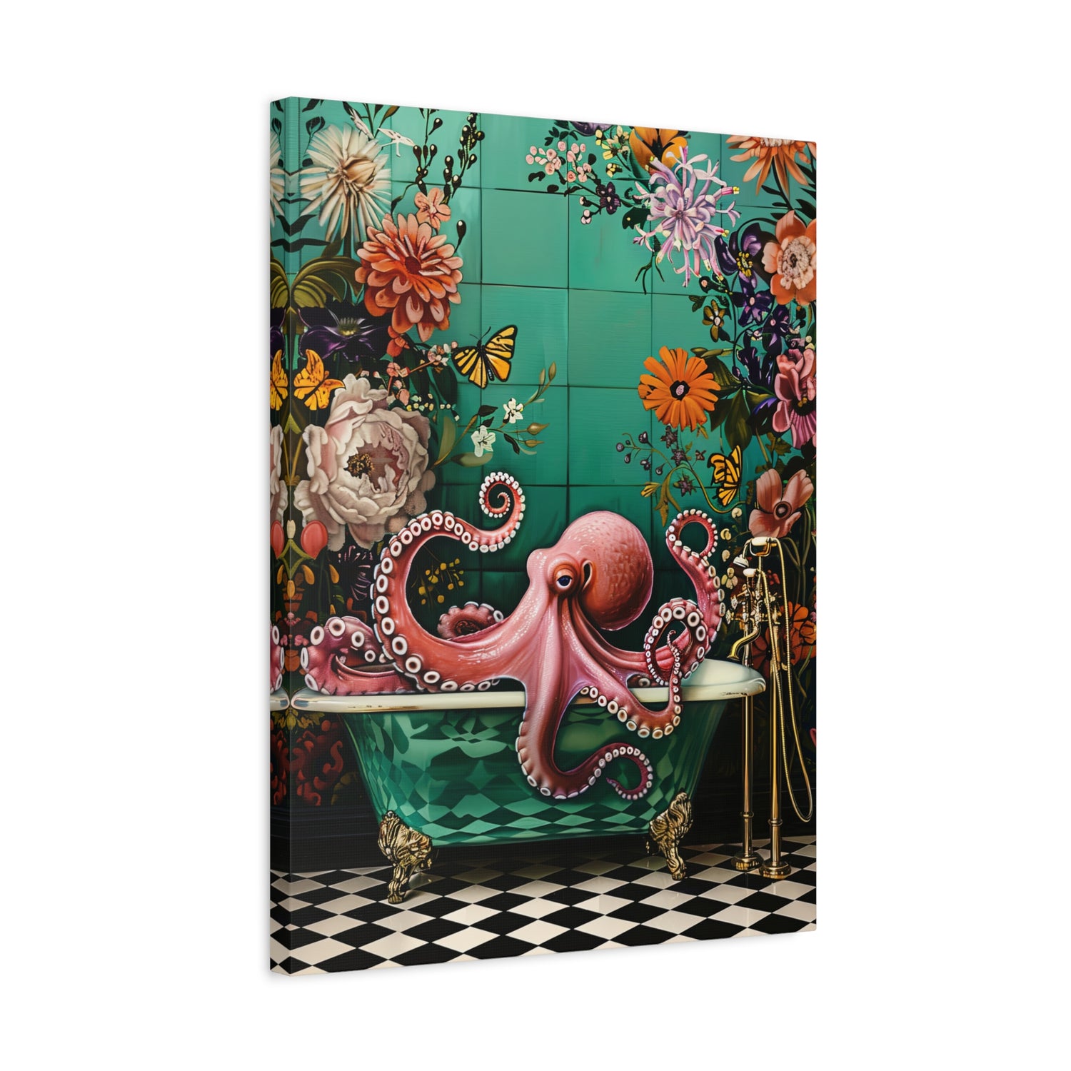 1.25" Matte Canvas - Octopus Bath Royale