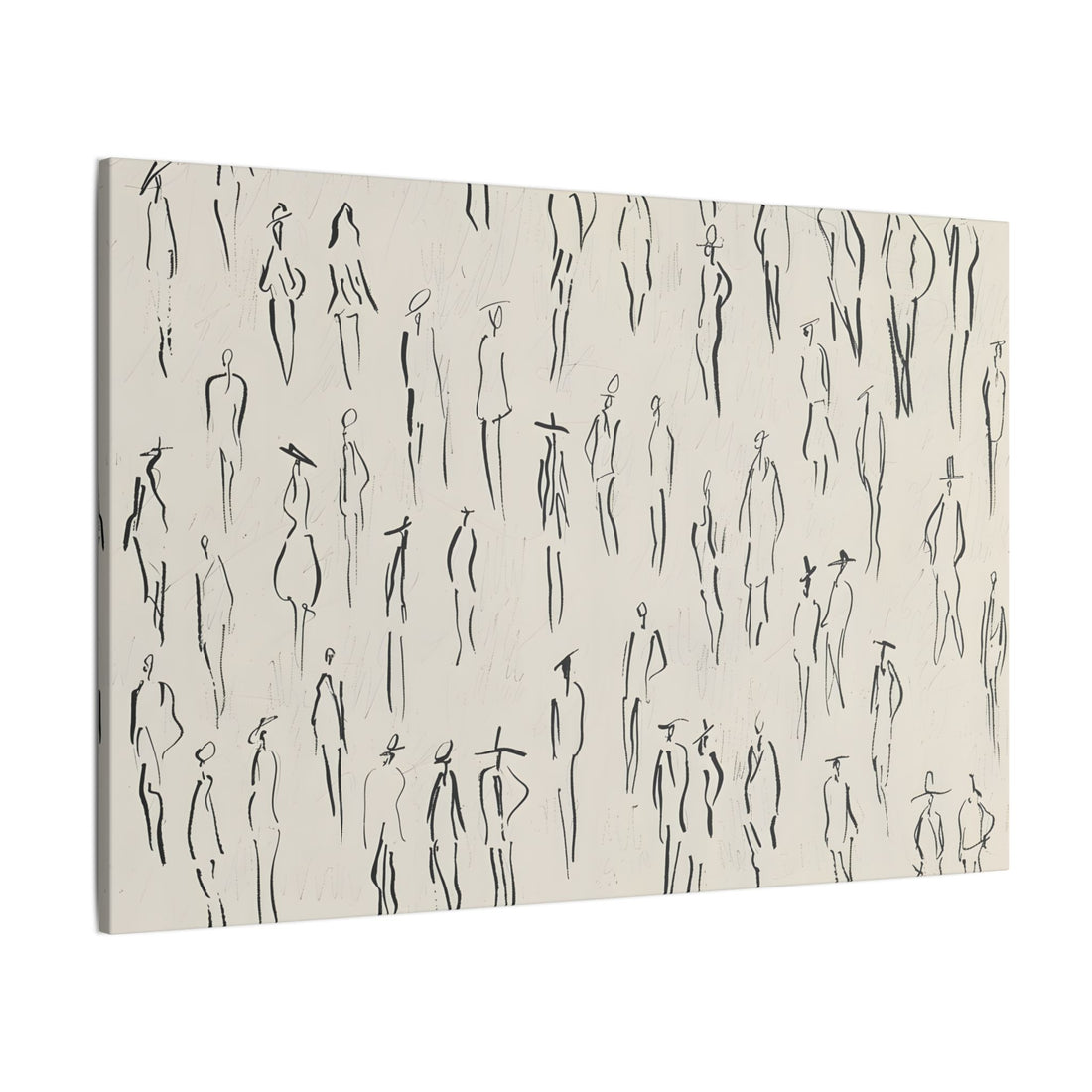 .75&quot; Matte Canvas - Crowd in Motion Linework
