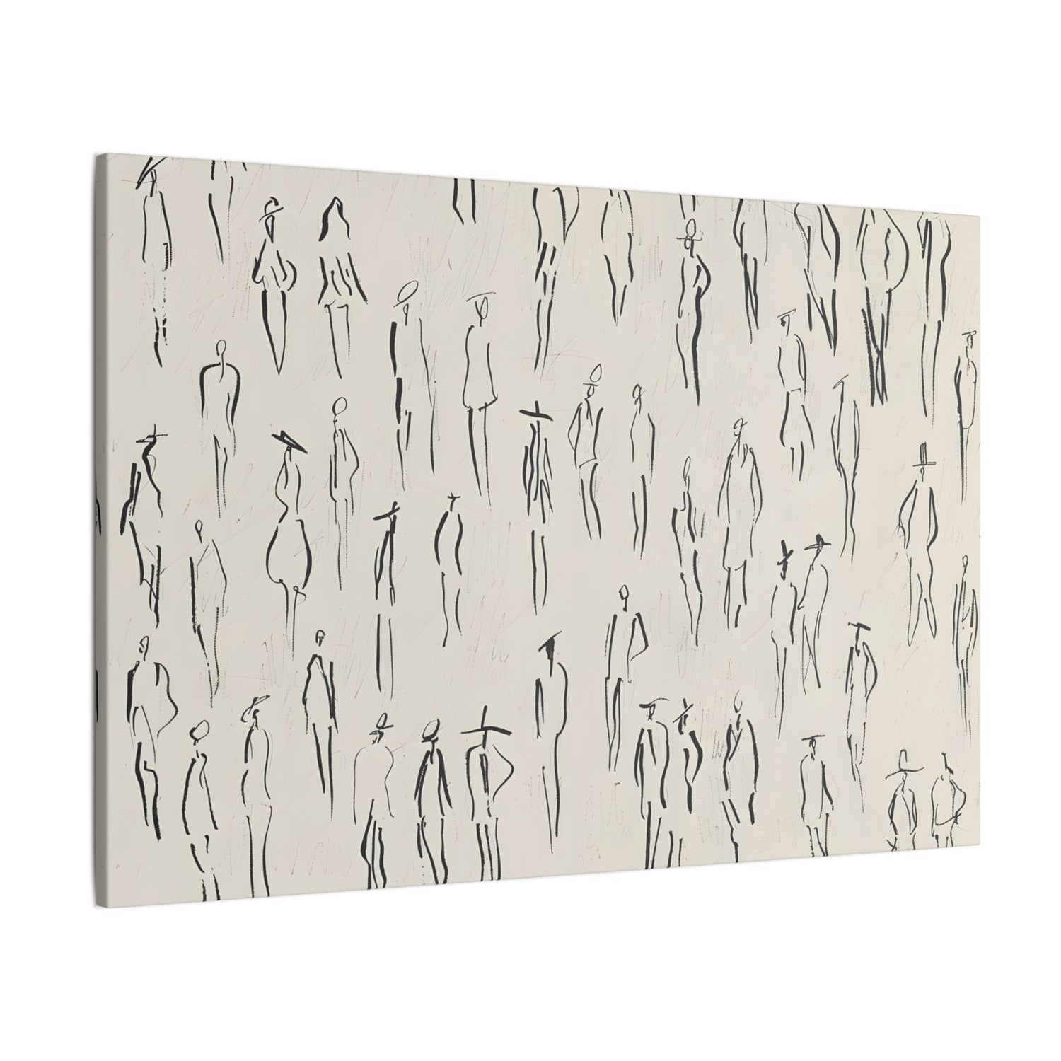 .75&quot; Matte Canvas - Crowd in Motion Linework